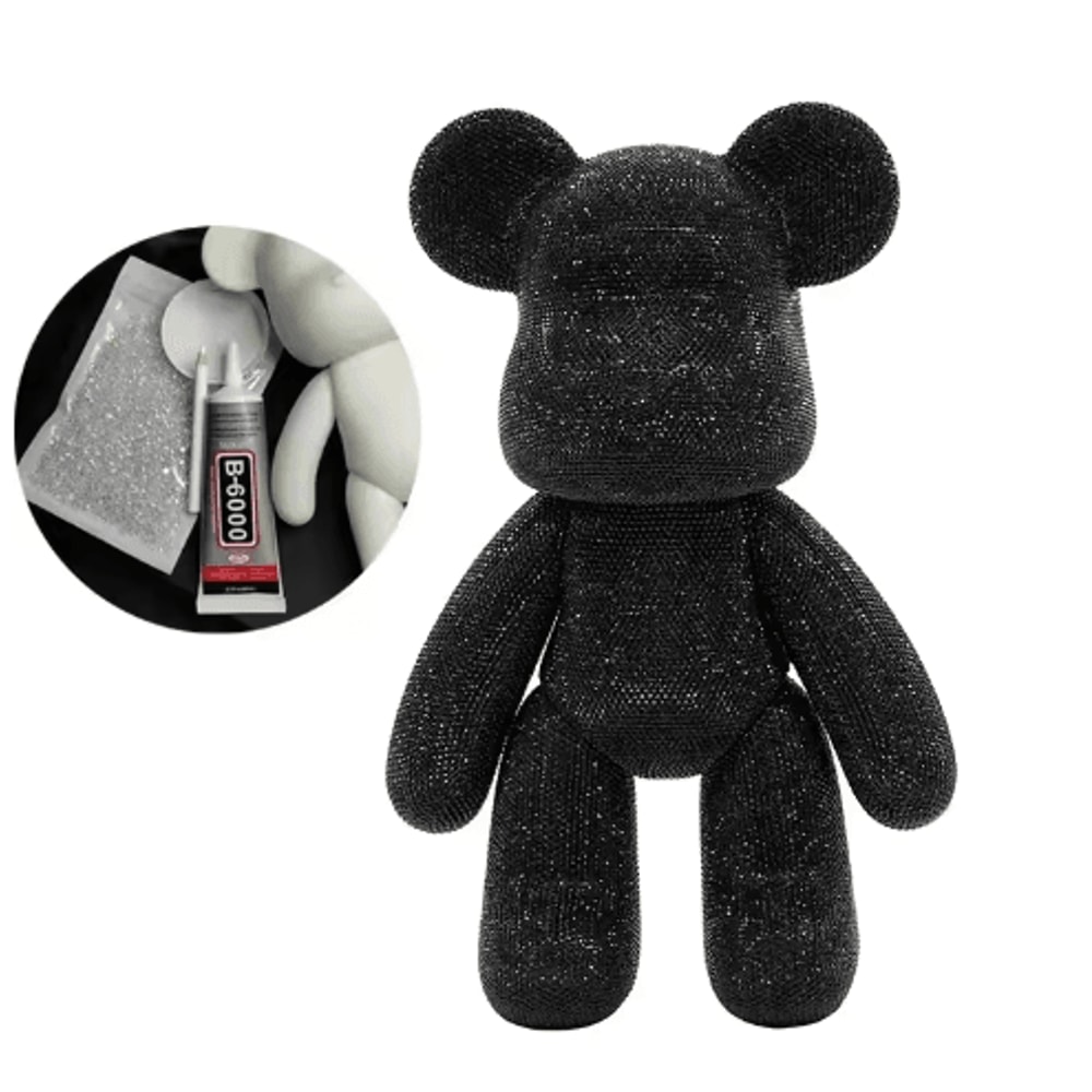 Rhinestone Crystal Bear Figurine DIY Beaded Embroidery Desk Decor 9