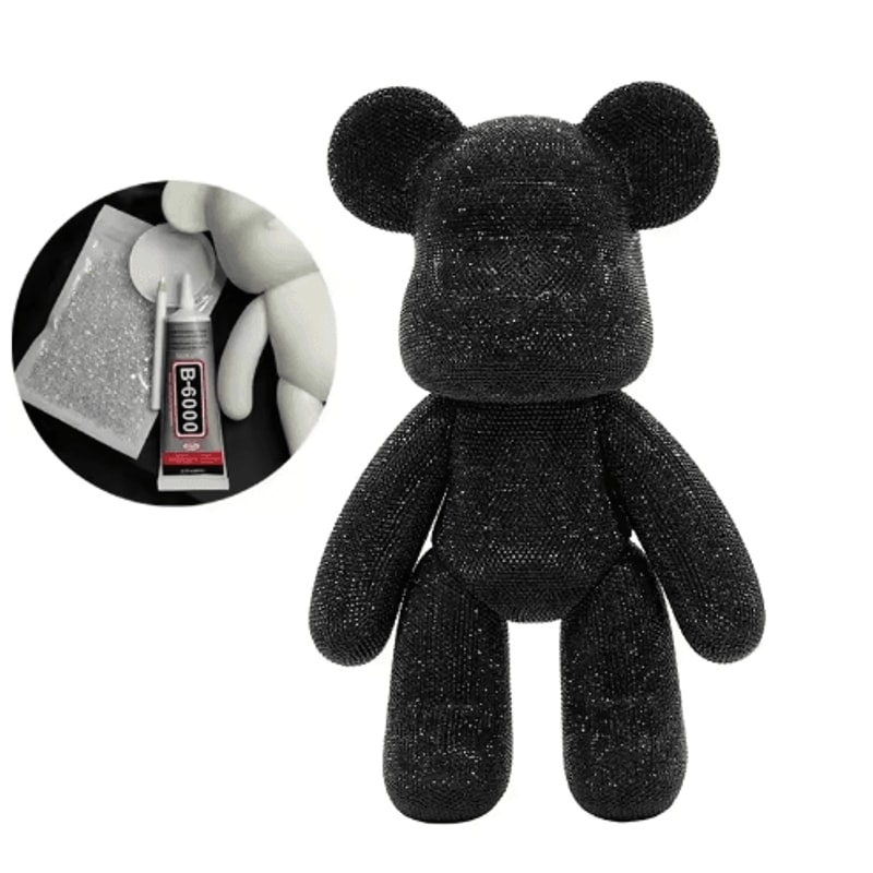 Rhinestone Crystal Bear Figurine DIY Beaded Embroidery Desk Decor 9