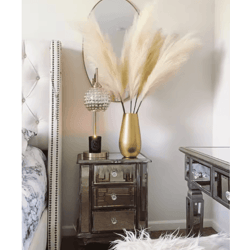large artificial pampas grass – tall fluffy stems for elegant boho decor