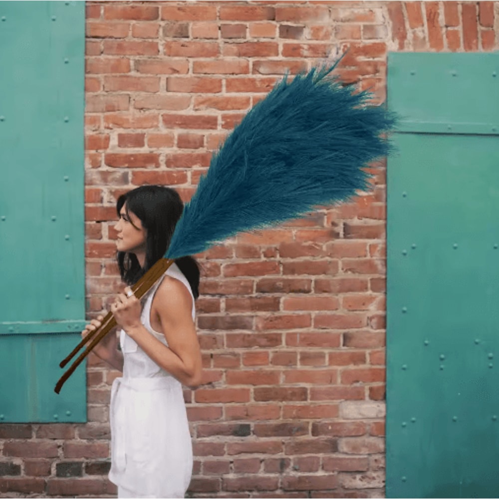 Large Artificial Pampas Grass Tall Fluffy Stems For Elegant Boho Decor 5