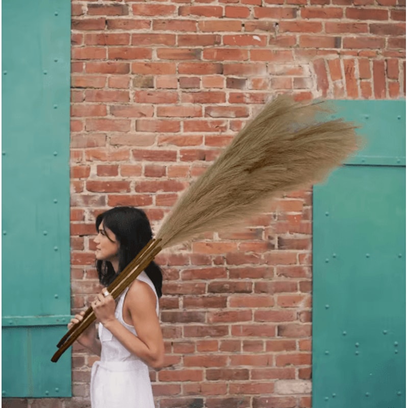 Large Artificial Pampas Grass Tall Fluffy Stems For Elegant Boho Decor 9