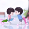Mini Animal Couple Figurines With Stool Fairy Garden Miniatures Set For DIY Decor 1