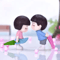 Mini Animal Couple Figurines With Stool Fairy Garden Miniatures Set For DIY Decor 1