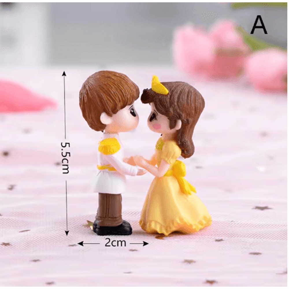 Mini Animal Couple Figurines With Stool Fairy Garden Miniatures Set For DIY Decor 13