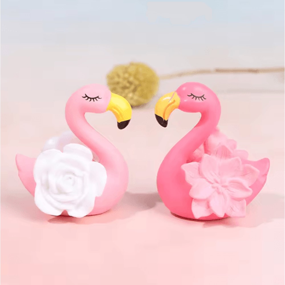 Mini Animal Couple Figurines With Stool Fairy Garden Miniatures Set For DIY Decor 14