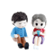 Mini Animal Couple Figurines With Stool Fairy Garden Miniatures Set For DIY Decor 3