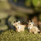 Mini Animal Couple Figurines With Stool Fairy Garden Miniatures Set For DIY Decor 21