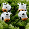 Mini Animal Couple Figurines With Stool Fairy Garden Miniatures Set For DIY Decor 22