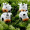 Mini Animal Couple Figurines With Stool Fairy Garden Miniatures Set For DIY Decor 22
