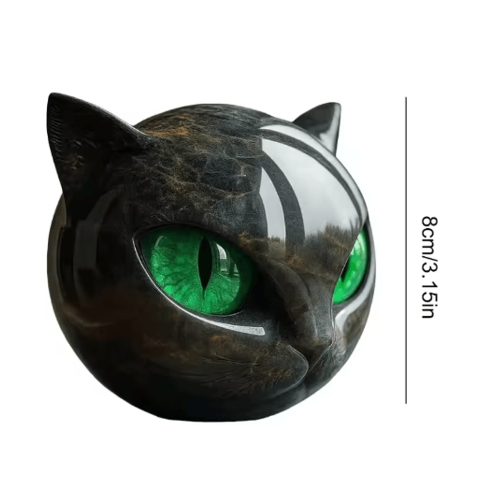 Elegant Black Cat Decor Sculpture Modern Resin Cat Statue Accent 6
