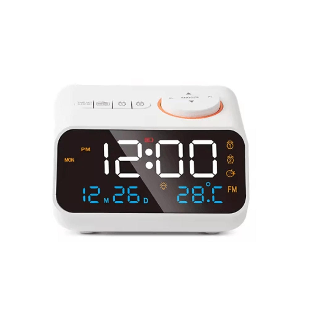 Smart LED Digital Alarm Clock With FM Radio USB Charging Modern Desk Clock 2