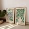 MatisseInspired Boho Floral Wall Art Set Mid Century Modern Prints Frameless 2