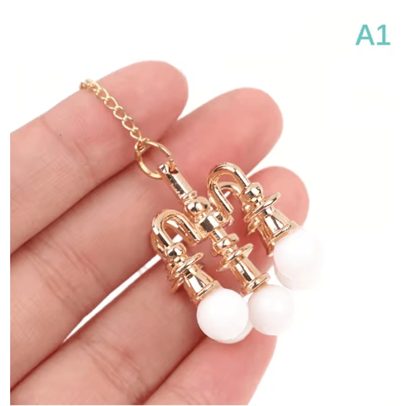 Mini LED Dollhouse Ceiling Lamp 3V Chandelier Lighting Accessory 1
