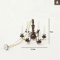 Mini LED Dollhouse Ceiling Lamp 3V Chandelier Lighting Accessory 5