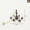 Mini LED Dollhouse Ceiling Lamp 3V Chandelier Lighting Accessory 5