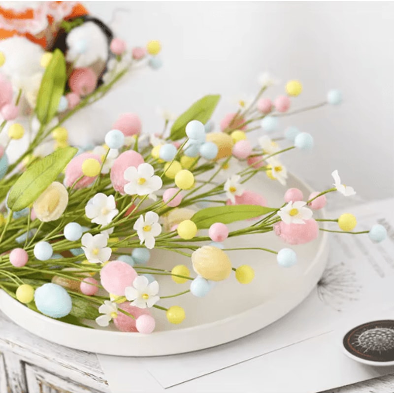 Easter Egg Tree Branch Decor Artificial Spring Branch For Festive Home Styling 13