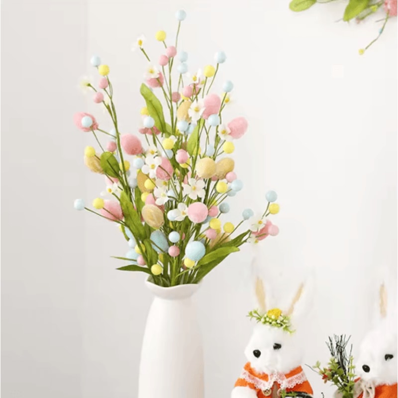 Easter Egg Tree Branch Decor Artificial Spring Branch For Festive Home Styling 14