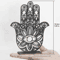 Black Wooden Hamsa Hand Decor With Evil Eye Boho Spiritual Desk Accent 3