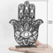 Black Wooden Hamsa Hand Decor With Evil Eye Boho Spiritual Desk Accent 3