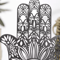 Black Wooden Hamsa Hand Decor With Evil Eye Boho Spiritual Desk Accent 6