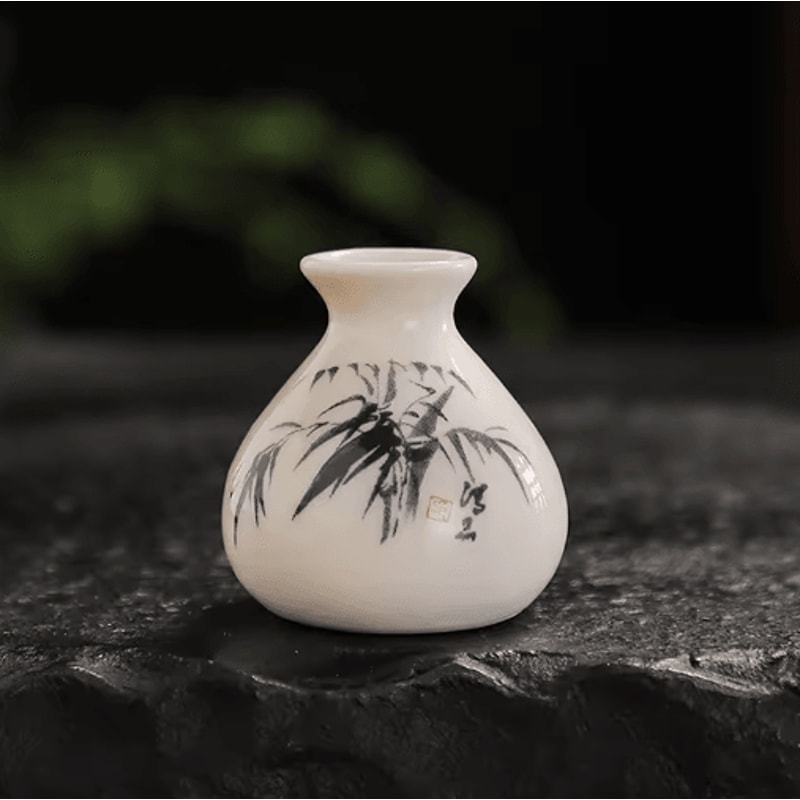 Chinese Style Ceramic Mini Vase Retro Toothpick Cotton Swab Holder 11