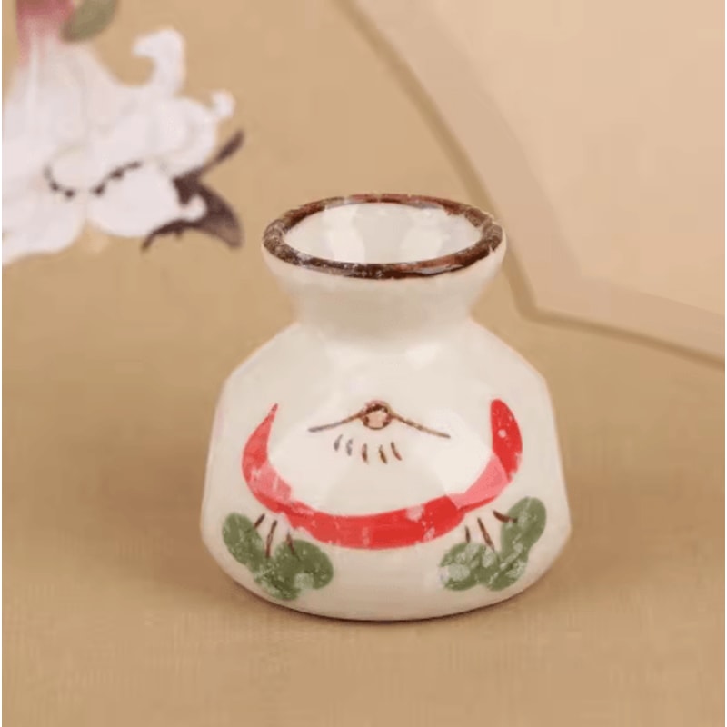Chinese Style Ceramic Mini Vase Retro Toothpick Cotton Swab Holder 13