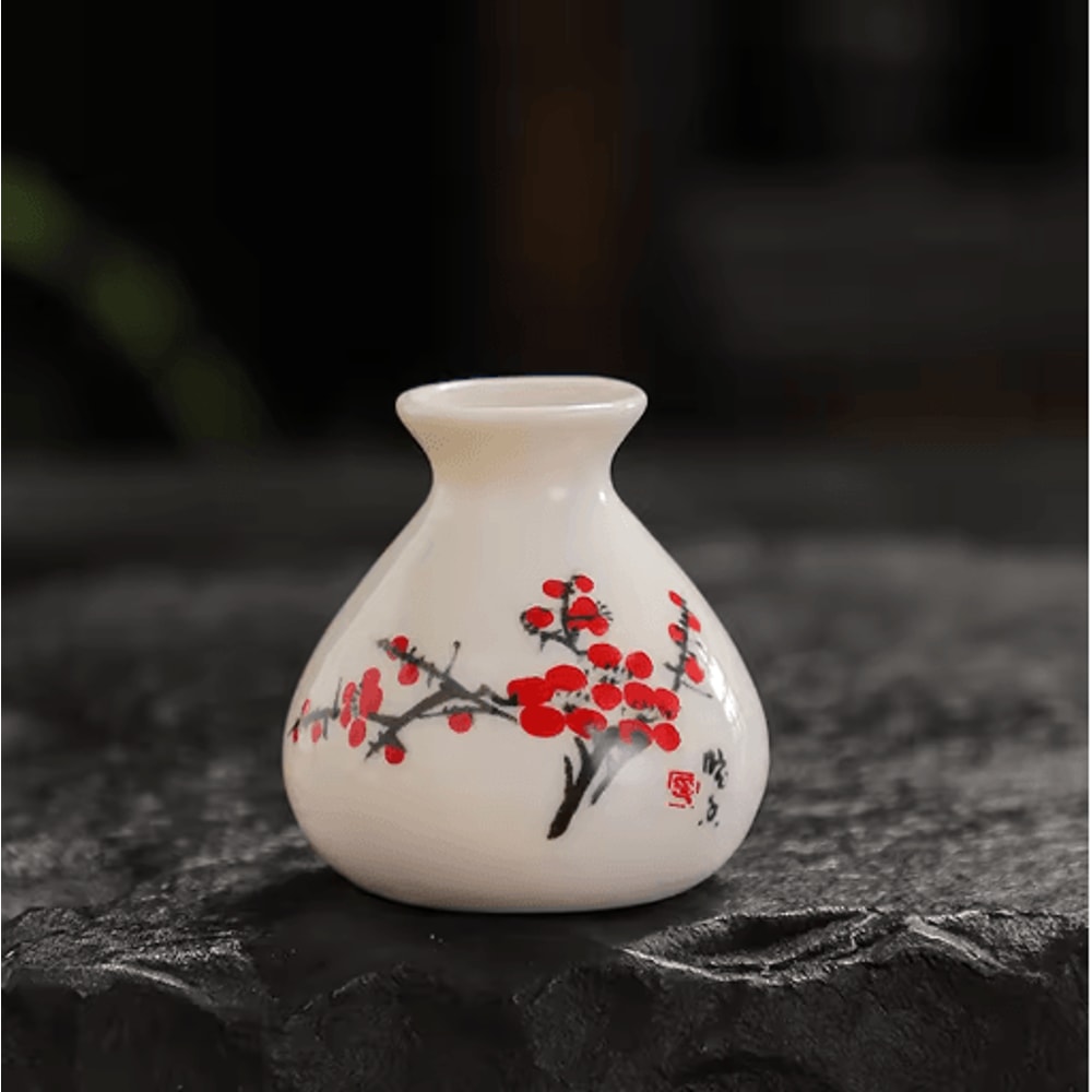 Chinese Style Ceramic Mini Vase Retro Toothpick Cotton Swab Holder 17