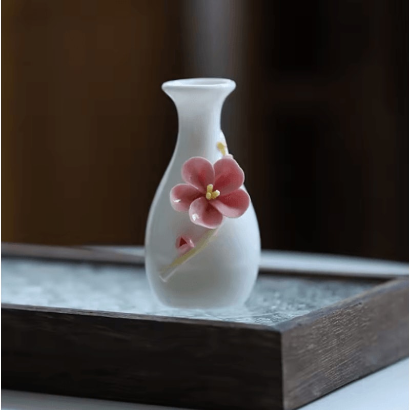 Chinese Style Ceramic Mini Vase Retro Toothpick Cotton Swab Holder 5