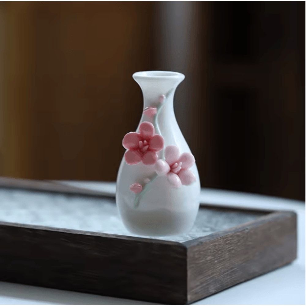 Chinese Style Ceramic Mini Vase Retro Toothpick Cotton Swab Holder 7