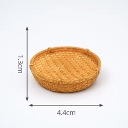 mini rattan basket model diy dollhouse food display & kitchen decor