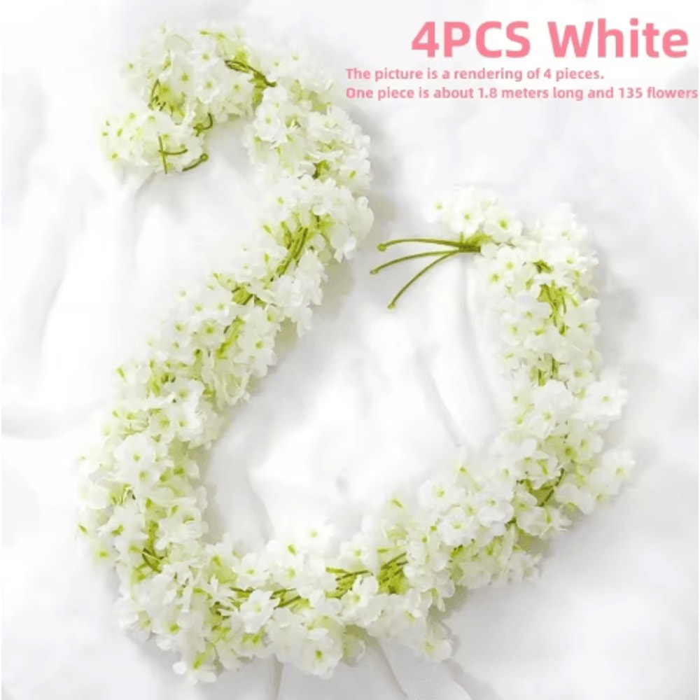 180cm Artificial Sakura Cherry Blossom Garland Wedding Arch Floral Backdrop Decor 4