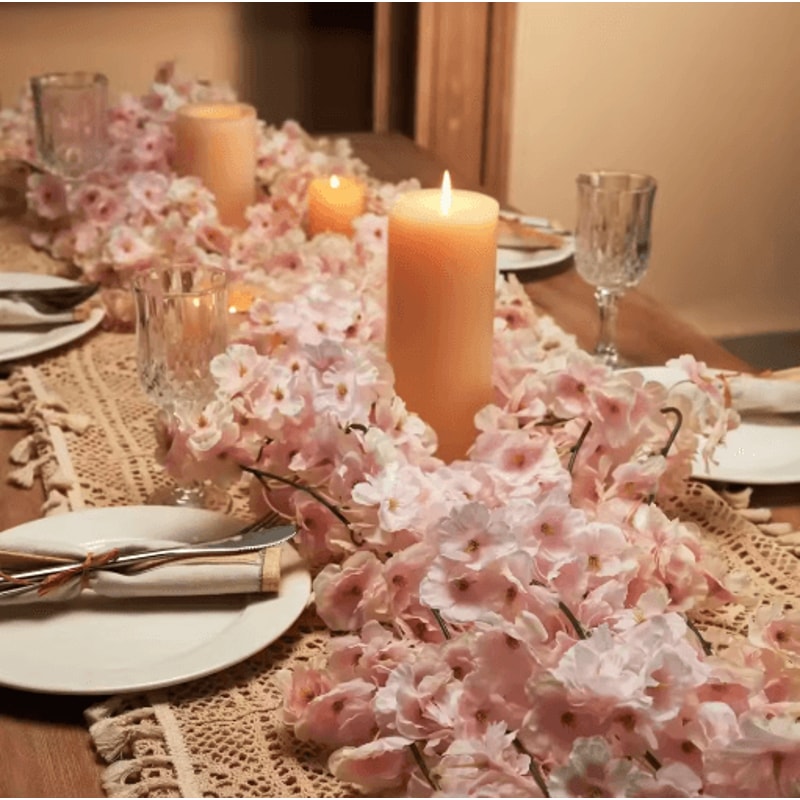 180cm Artificial Sakura Cherry Blossom Garland Wedding Arch Floral Backdrop Decor 11