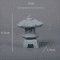 Mini Pagoda Lantern Light Zen Garden Bonsai Decorative Statue 6