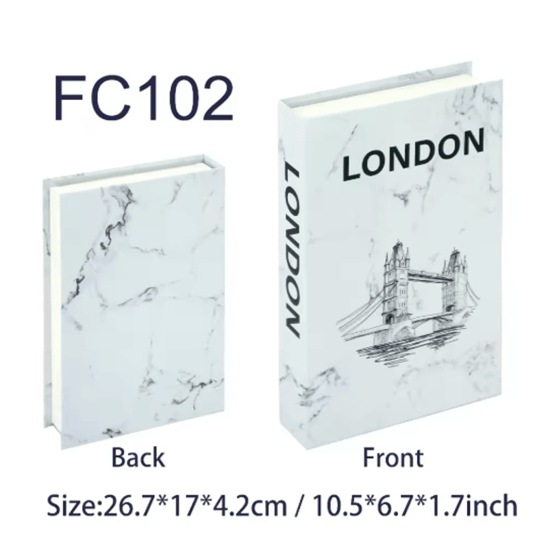Luxury Decorative Fake Books Storage Box Hidden Coffee Table Organizer 15