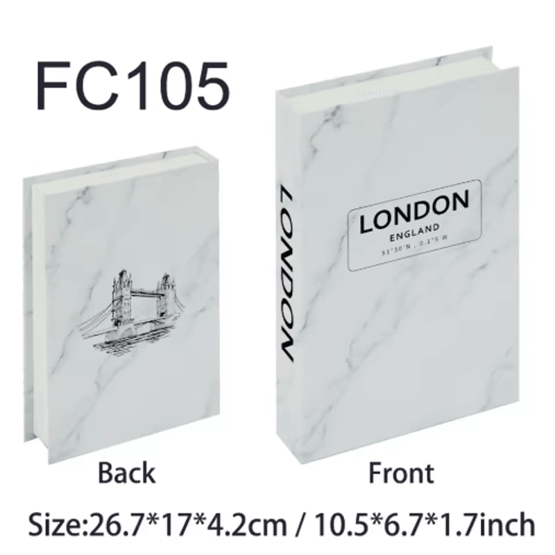 Luxury Decorative Fake Books Storage Box Hidden Coffee Table Organizer 7