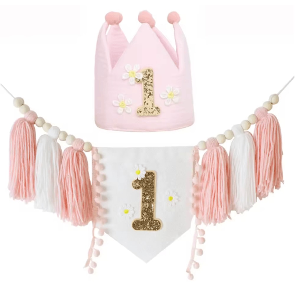 Boho 1st Birthday High Chair Banner Baby First Birthday Party Decor 11