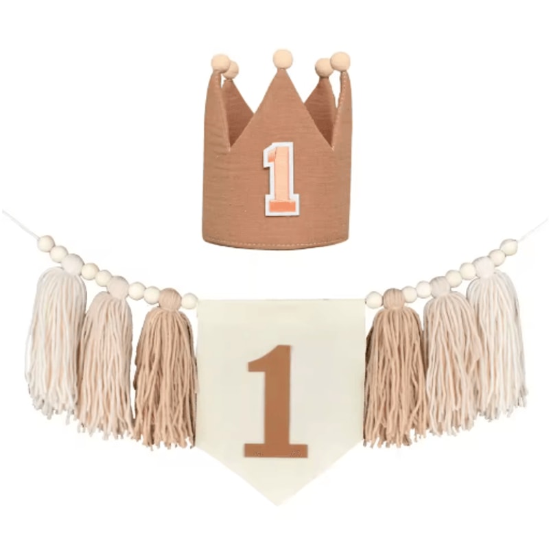 Boho 1st Birthday High Chair Banner Baby First Birthday Party Decor 12