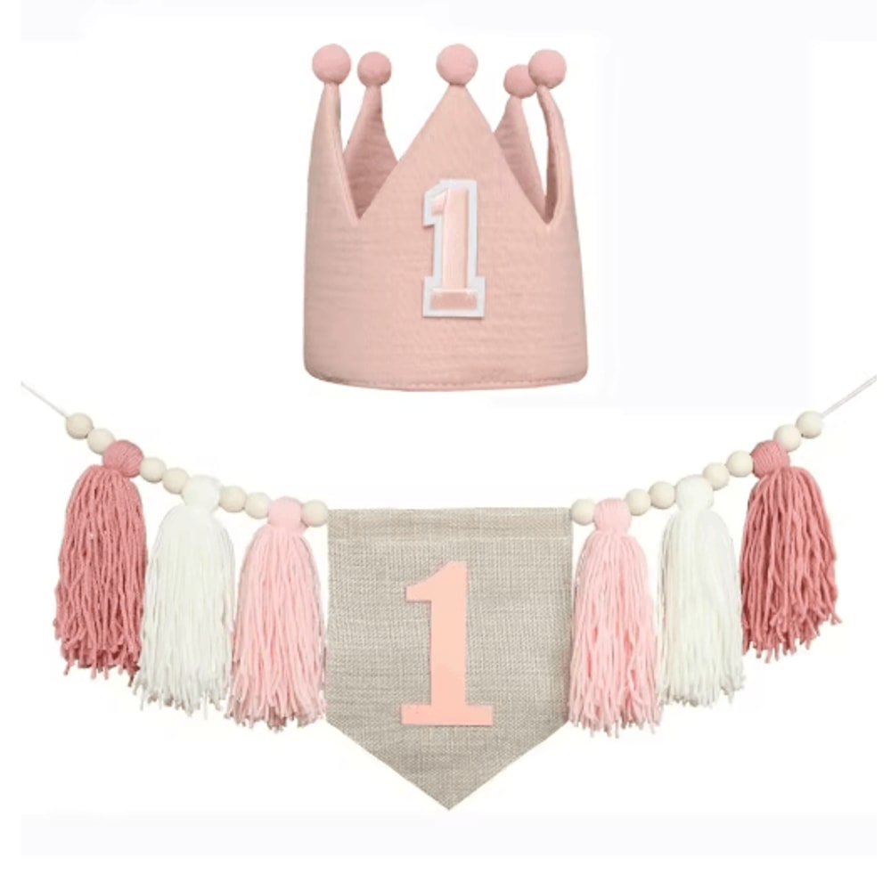 Boho 1st Birthday High Chair Banner Baby First Birthday Party Decor 13