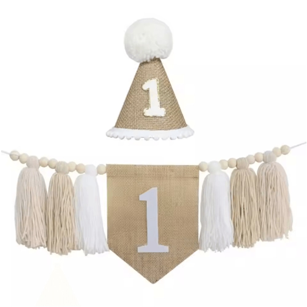 Boho 1st Birthday High Chair Banner Baby First Birthday Party Decor 2