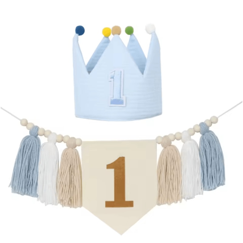 Boho 1st Birthday High Chair Banner Baby First Birthday Party Decor 5