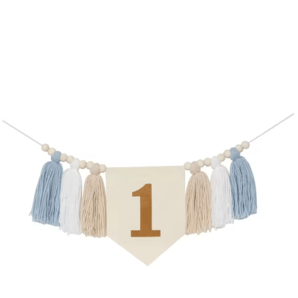 Boho 1st Birthday High Chair Banner Baby First Birthday Party Decor 6