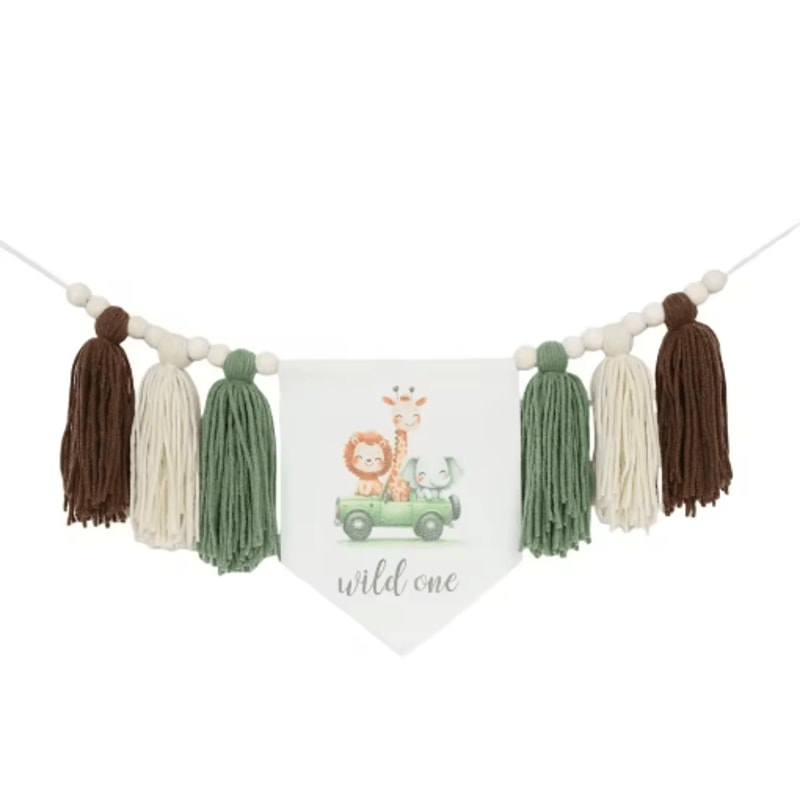 Boho 1st Birthday High Chair Banner Baby First Birthday Party Decor 7
