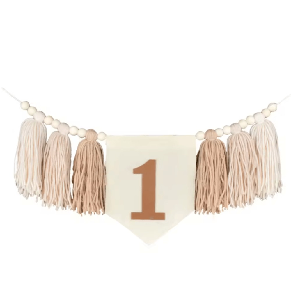 Boho 1st Birthday High Chair Banner Baby First Birthday Party Decor 17