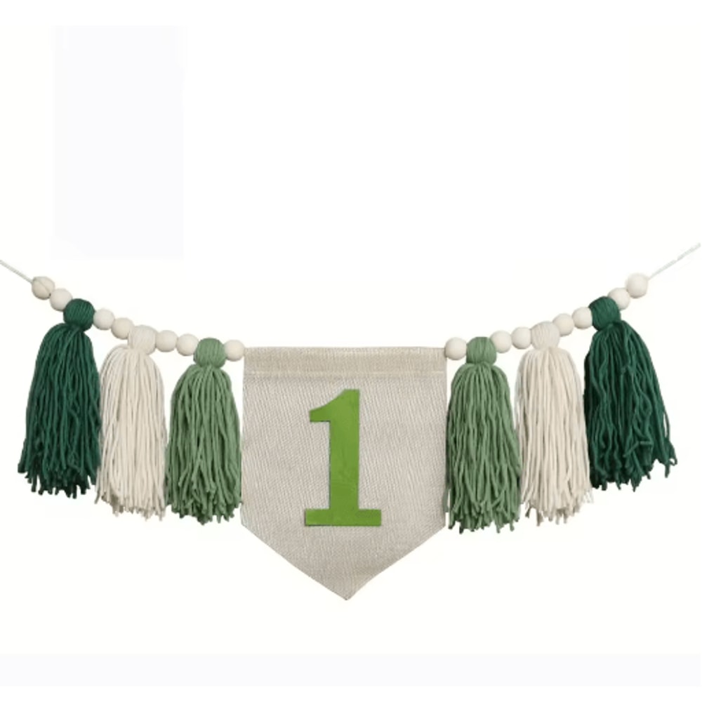 Boho 1st Birthday High Chair Banner Baby First Birthday Party Decor 19