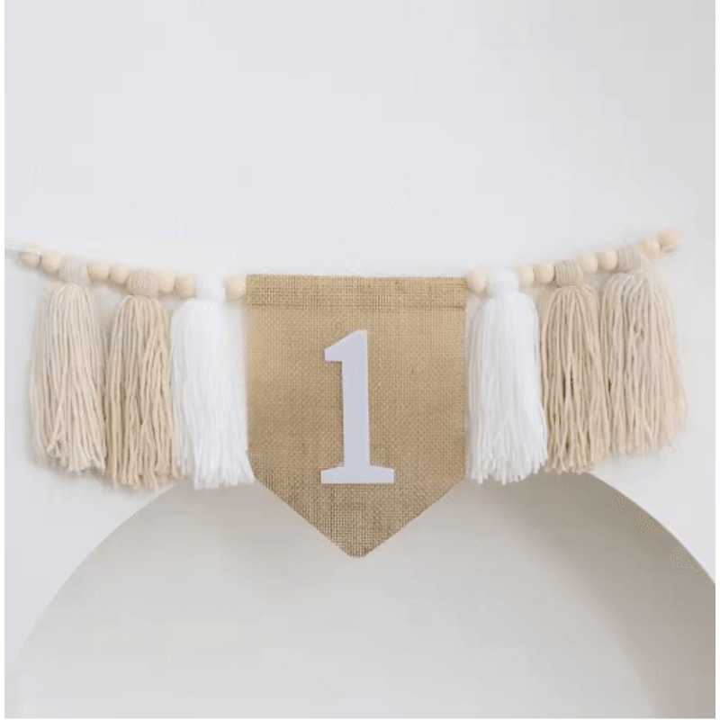 Boho 1st Birthday High Chair Banner Baby First Birthday Party Decor 21