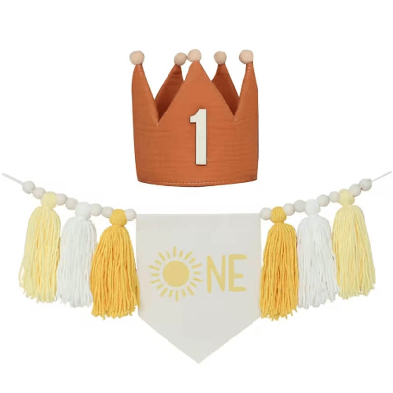Boho 1st Birthday High Chair Banner Baby First Birthday Party Decor 22