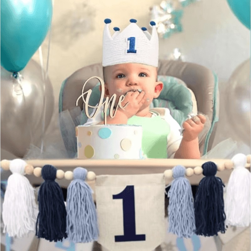 Boho 1st Birthday High Chair Banner Baby First Birthday Party Decor 25