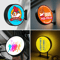 Custom Round LED Business Sign Double Sided Illuminated Storefront Logo Light Box 4