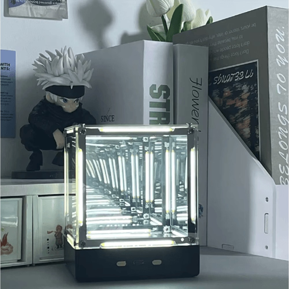 4D Hypercube LED Cube Lamp RGB Gaming Room Decor Acrylic Display Light 4