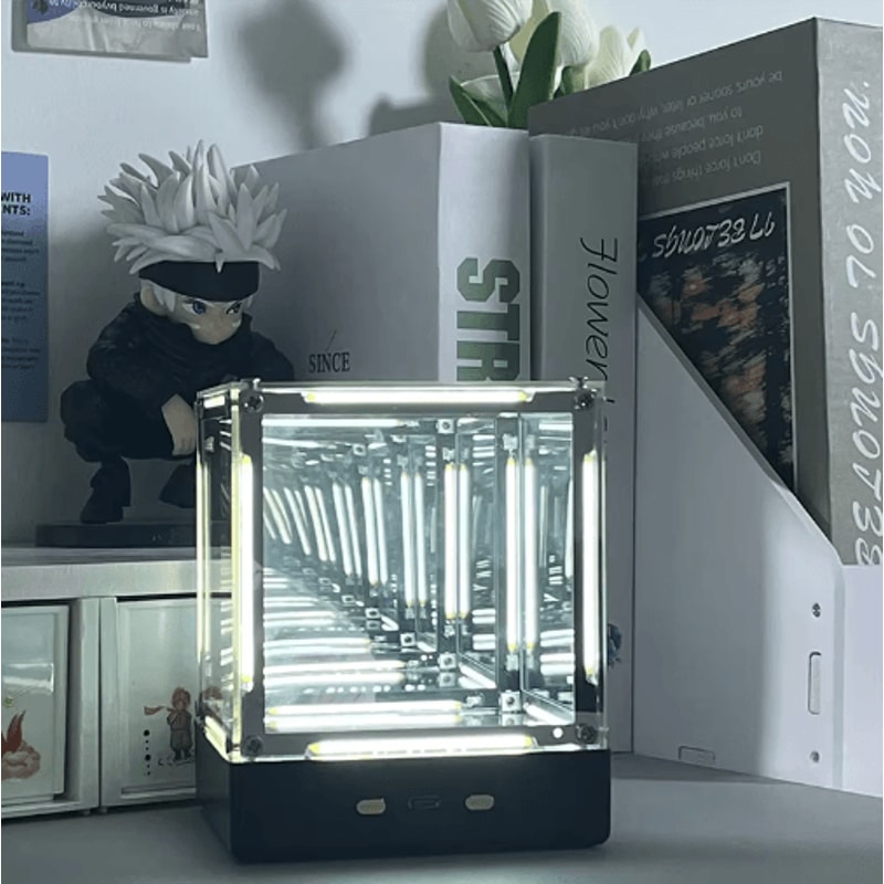 4D Hypercube LED Cube Lamp RGB Gaming Room Decor Acrylic Display Light 4